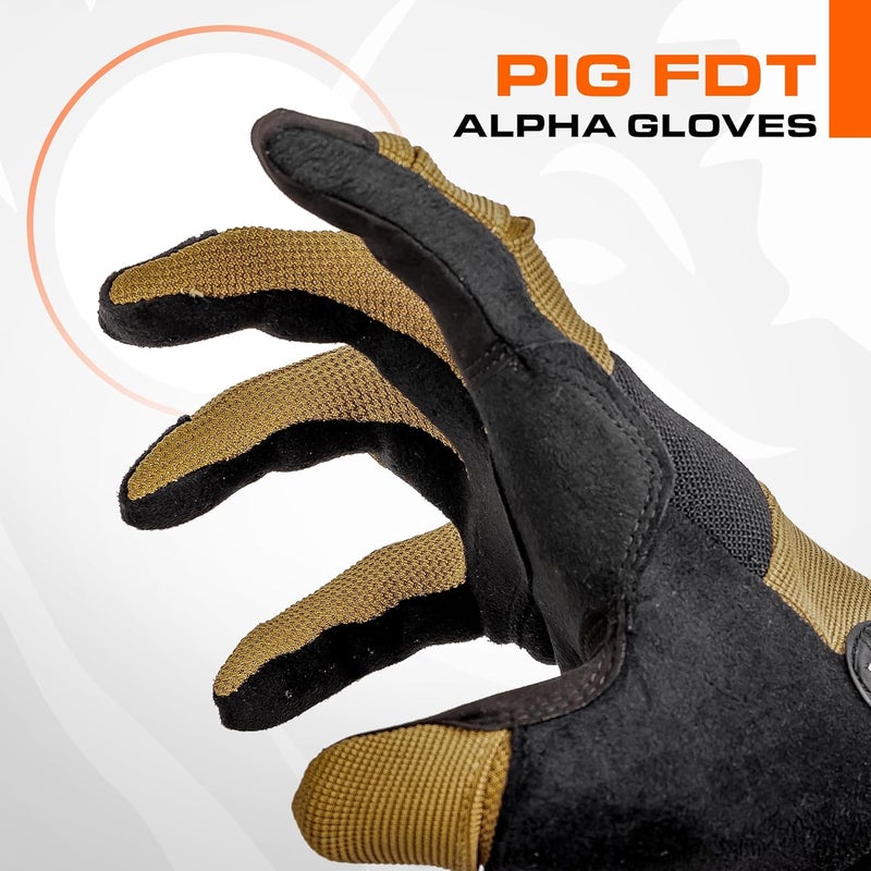 PIG Alpha Full Dexterity Tactical Gloves for Shooting, Touchscreen Compatible, Breathable, 1 Pair - Image 2